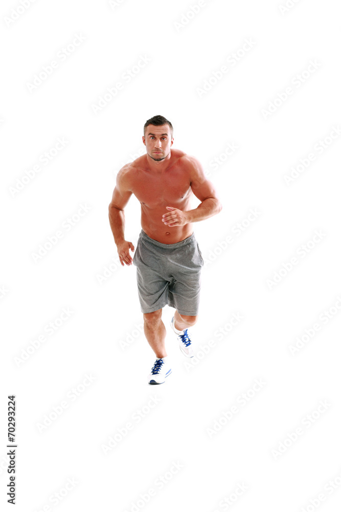 Handsome sportsman isolated Handsome sportsman isolated