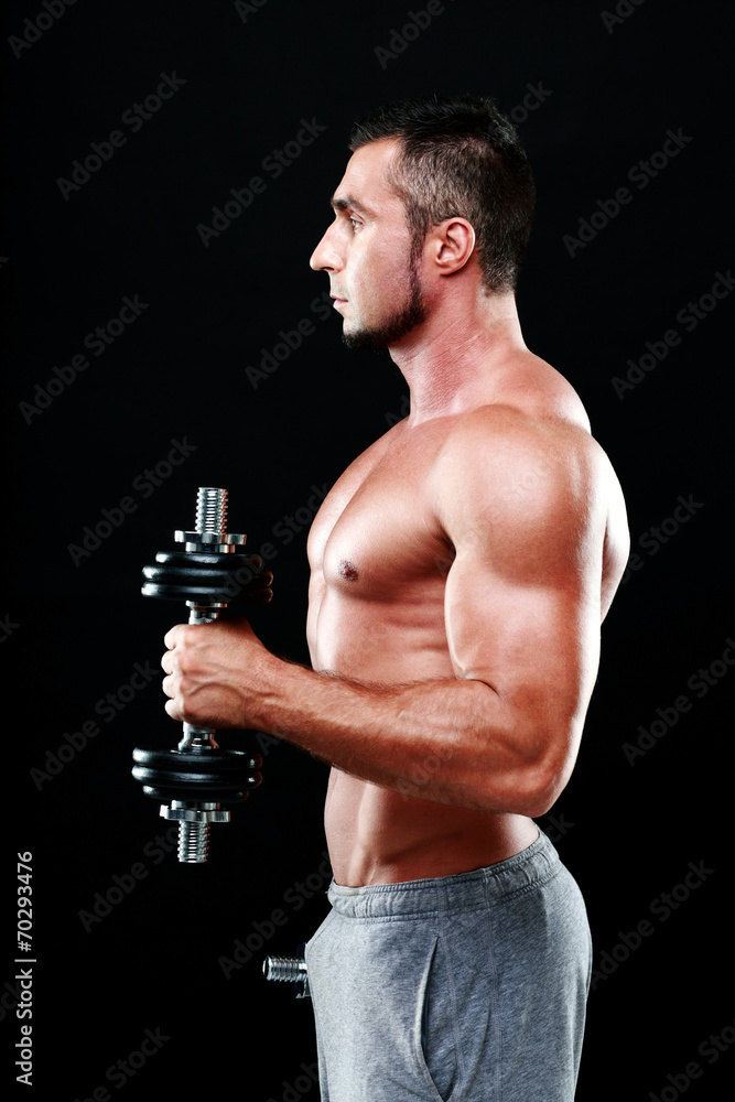 Handsome sportsman isolated Handsome sportsman isolated