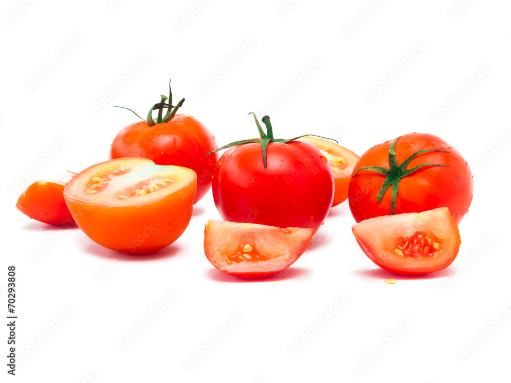 Red Tomatoes and slices Red Tomatoes and slices