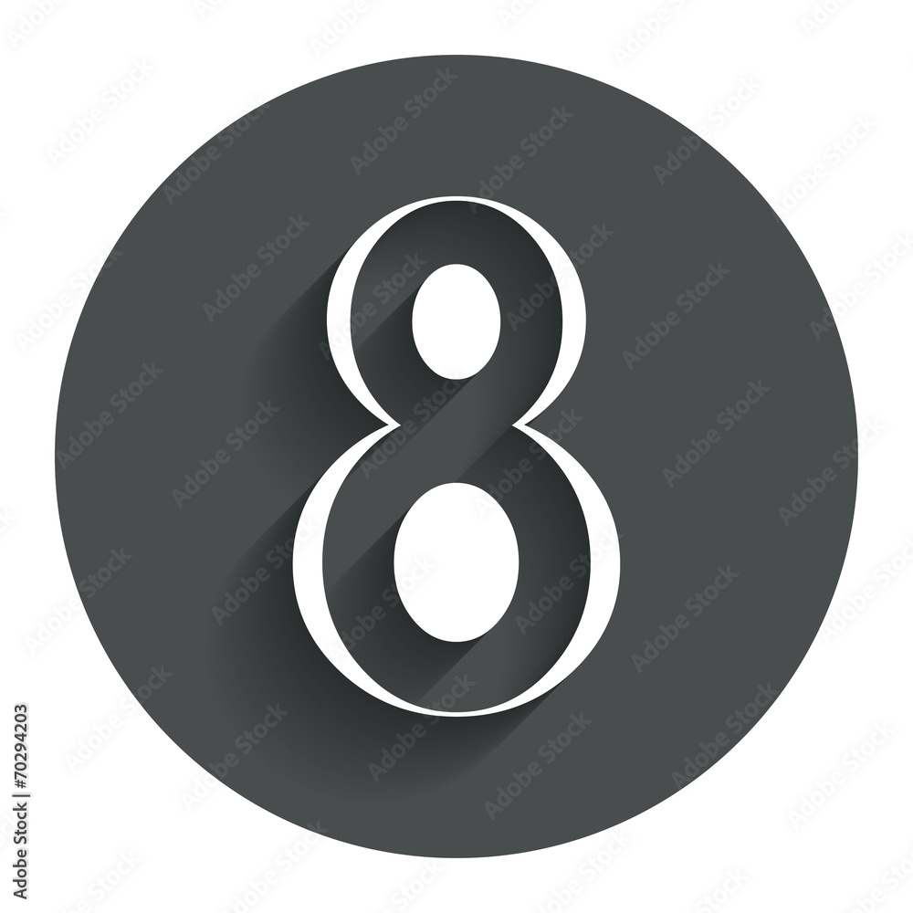 8 March Women's Day sign icon. Eight symbol. 8 March Women's Day sign icon. Eight symbol.