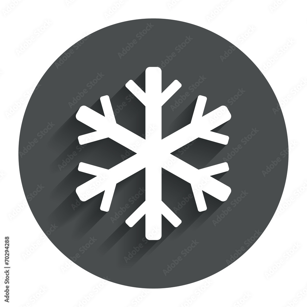 Snowflake sign icon. Air conditioning symbol. - obrazy, fototapety, plakaty 