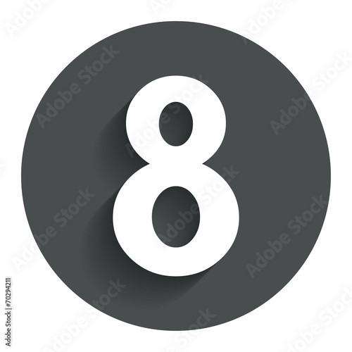 8 March Women's Day sign icon. Eight symbol.
