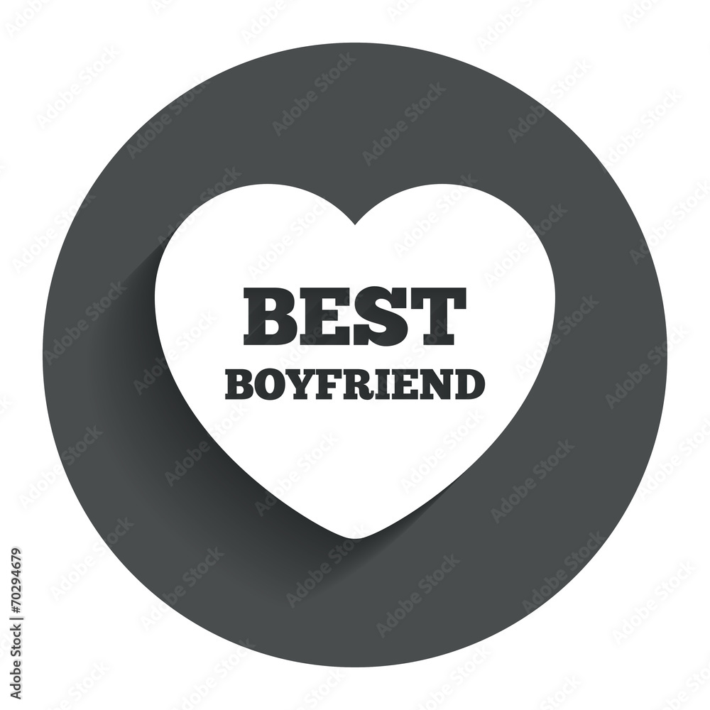 Best boyfriend sign icon. Heart love symbol. Best boyfriend sign icon. Heart love symbol.