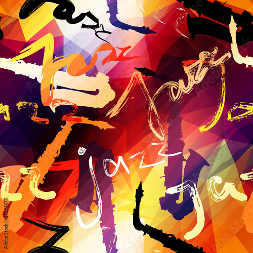 Fototapet Jazz music pattern.