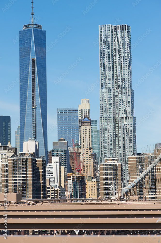 Brooklyn Bridge with lower Manhattan skyline Brooklyn Bridge with lower Manhattan skyline