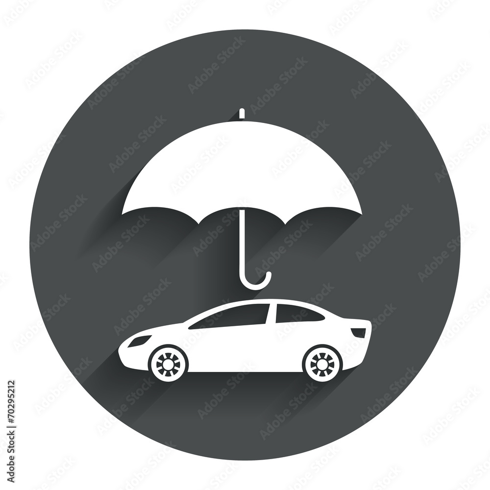 Car insurance sign icon. Protection symbol.