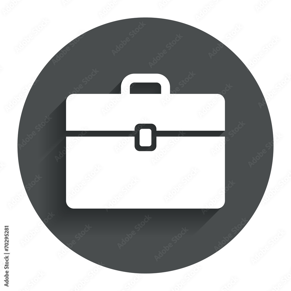 Case sign icon. Briefcase button. Case sign icon. Briefcase button.