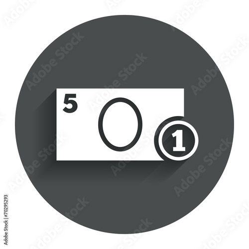 Cash sign icon. Money symbol. Coin.