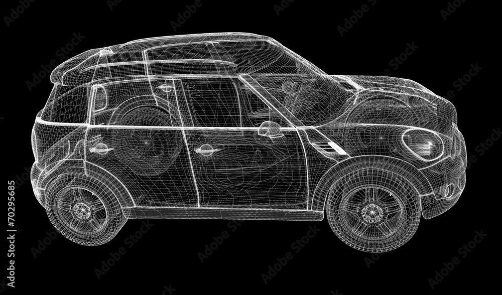 Naklejka premium car 3D model