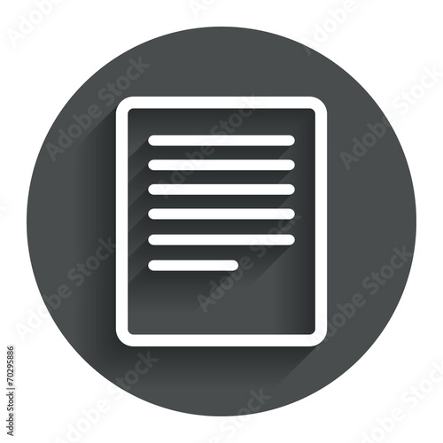 Text file sign icon. File document symbol.