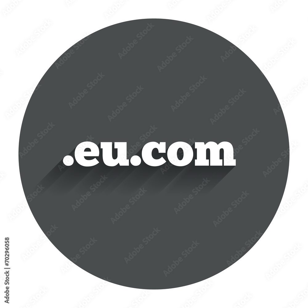 Domain EU.COM sign icon. Internet subdomain Domain EU.COM sign icon. Internet subdomain