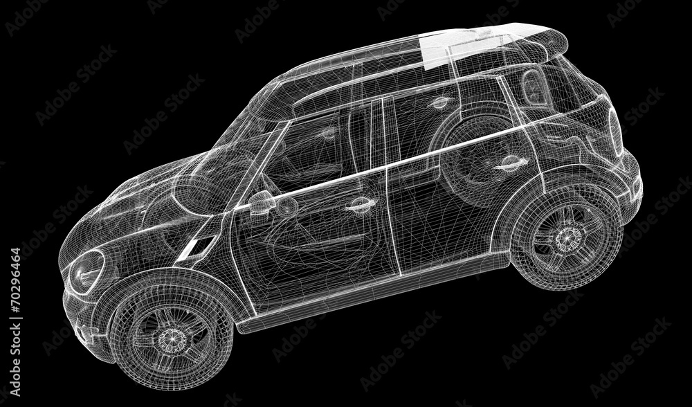 Naklejka premium car 3D model