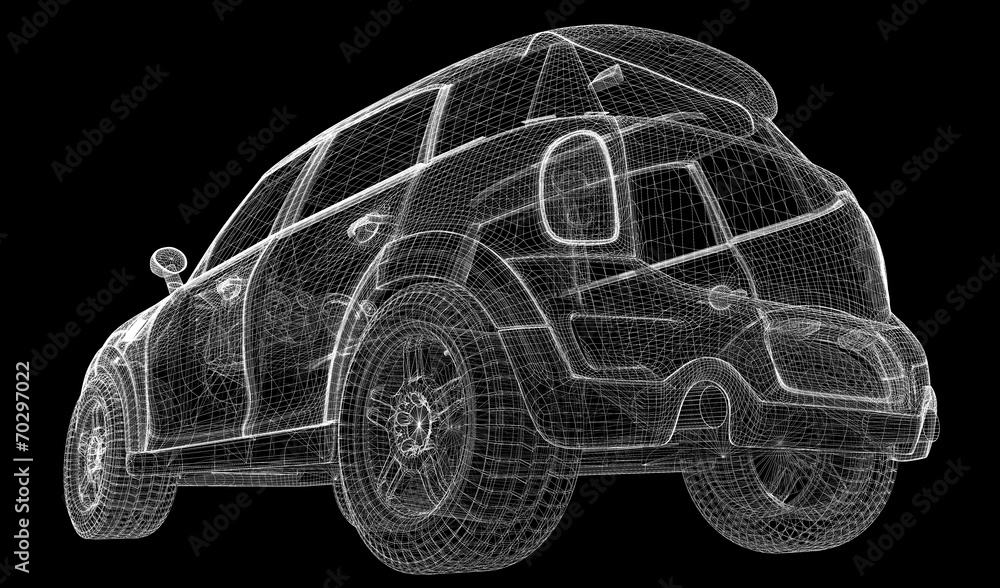 Naklejka premium car 3D model