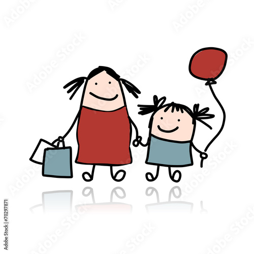 Woman with daughter