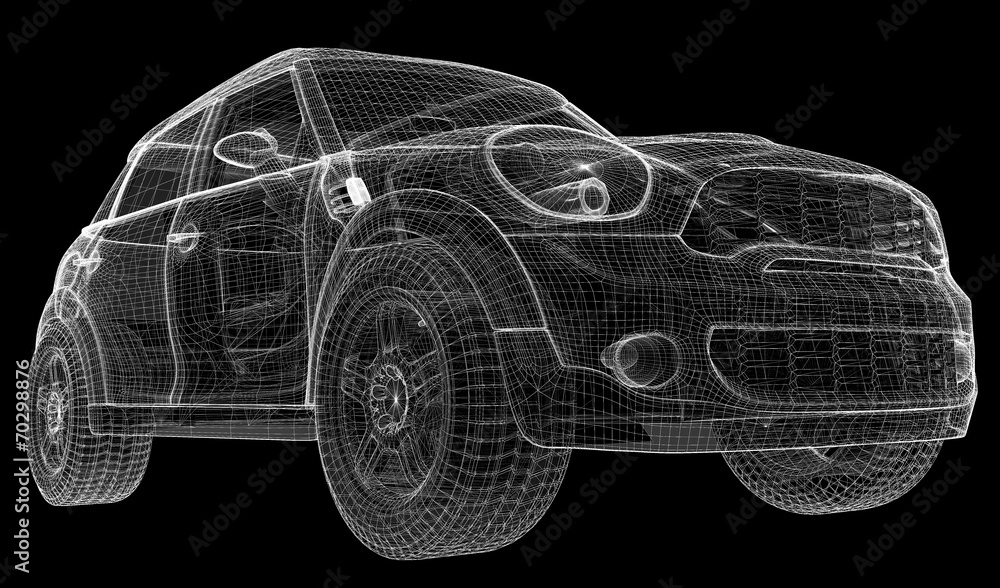 Naklejka premium car 3D model
