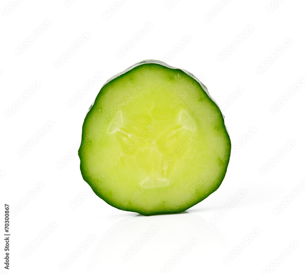 sliced cucumber isolated on white background sliced cucumber isolated on white background