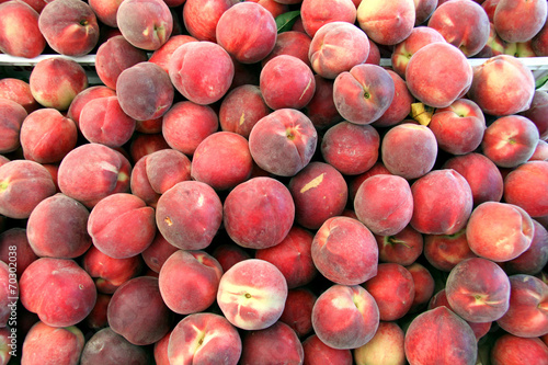 fresh organic ripe peaches
