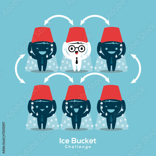 als ice bucket challenge concept vector illustration