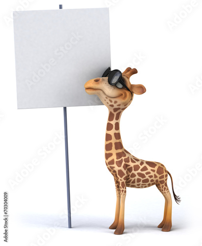 Canvas Print Fun giraffe