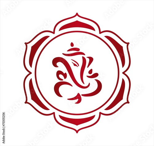 Ganesha, Hindu wedding card, royal Rajasthan, India