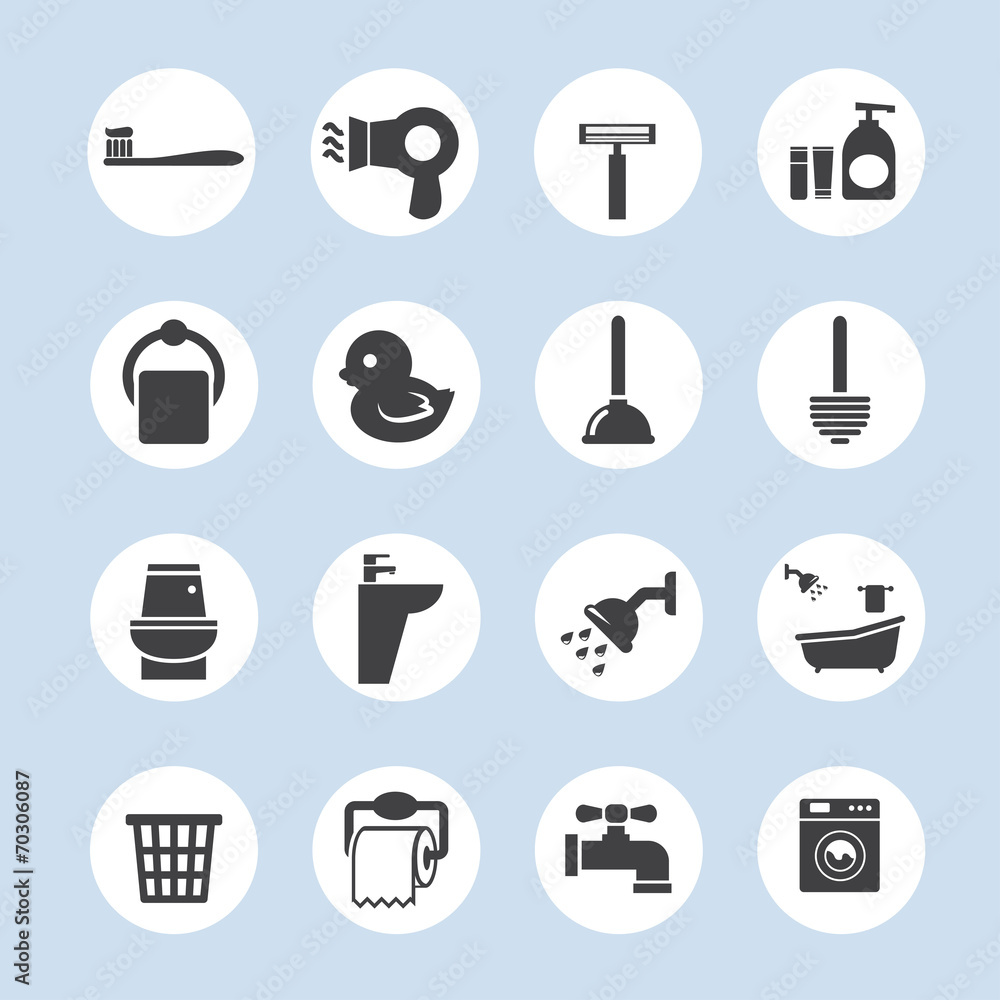bathroom icon set bathroom icon set