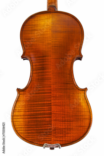 Fotografie Fine violin back isolated on white