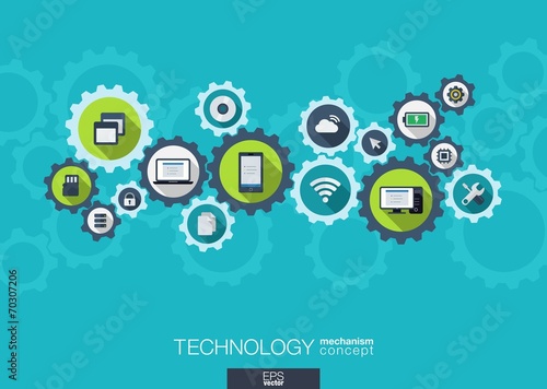 Technology mechanism concept.