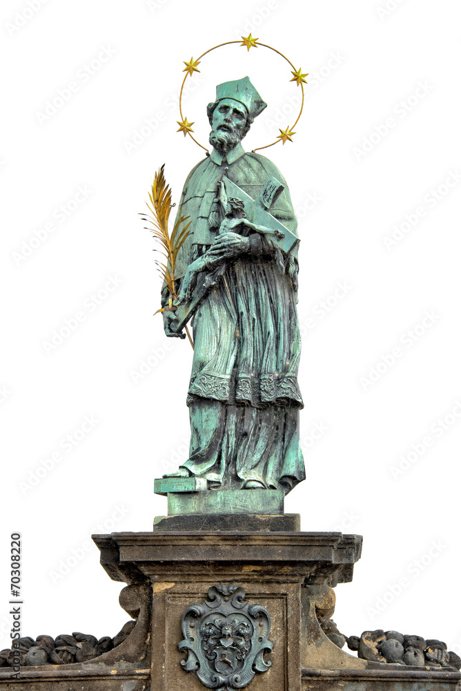 Obraz premium Statue of John of Nepomuk on Charles bridge, Prague