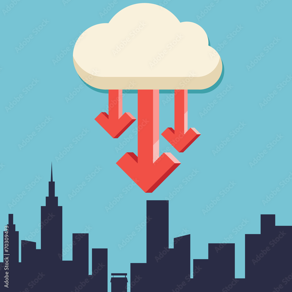 Cloud computing download concept Cloud computing download concept