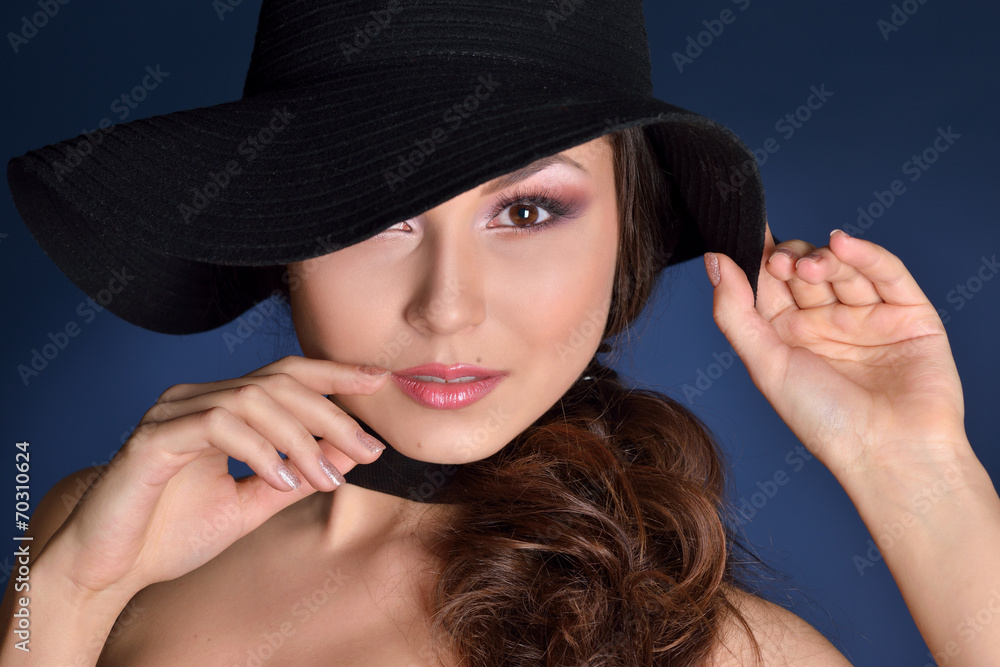 Head of the beautiful woman with long hair. Head of the beautiful woman with long hair.