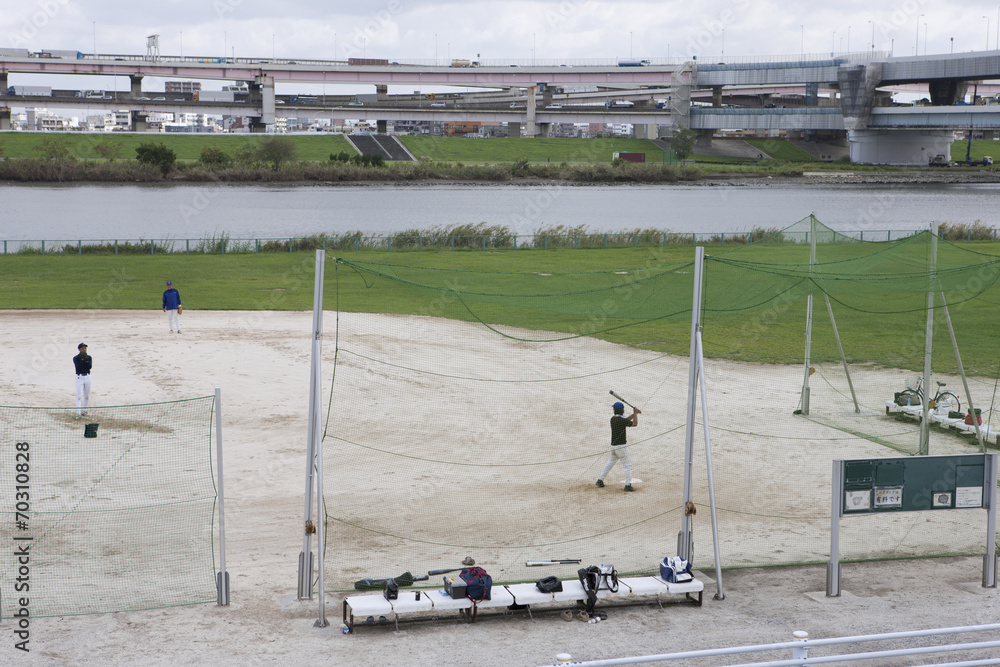 Naklejka premium 荒川日の出緑地