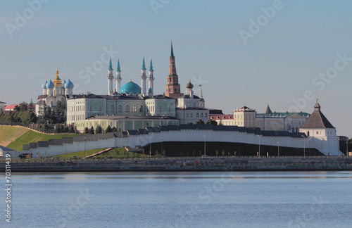 River Kazanka and Kazan Kremlin  Tatarstan  Russia