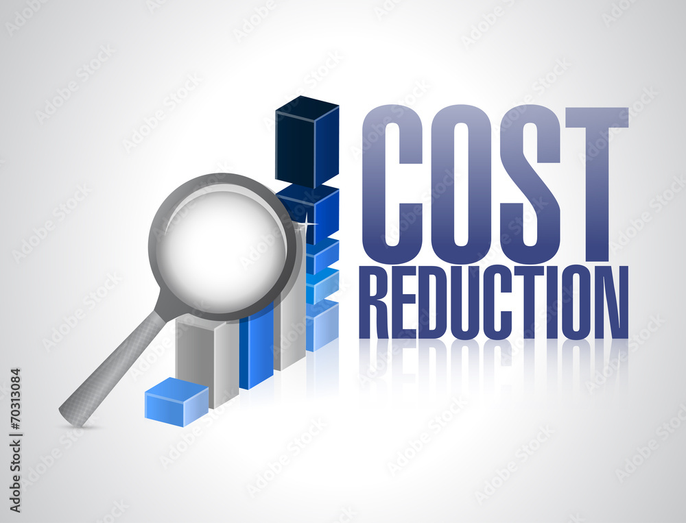 cost reduction business graph illustration design cost reduction business graph illustration design