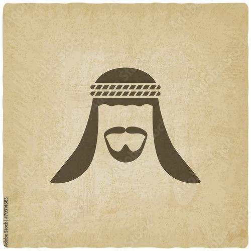 Arabic man avatar old background