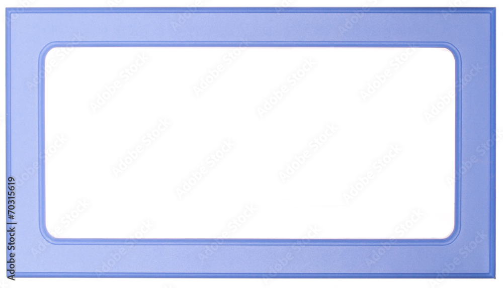 Wooden frame for picture on white background