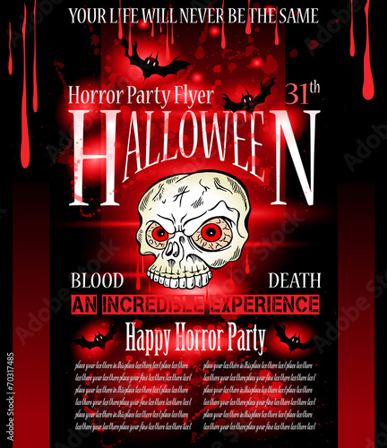 Halloween Horror Party flyer