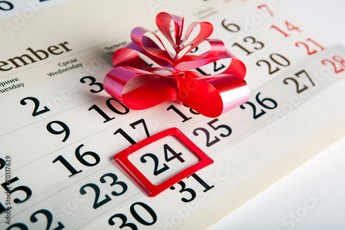 calendar days with numbers close up
