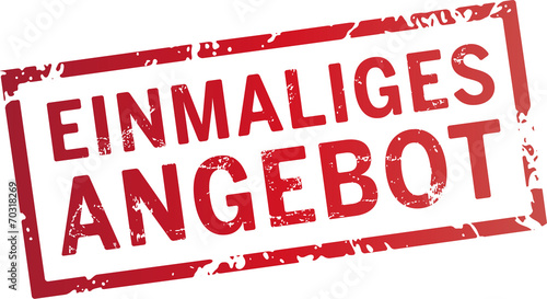 Stempel Einmaliges Angebot