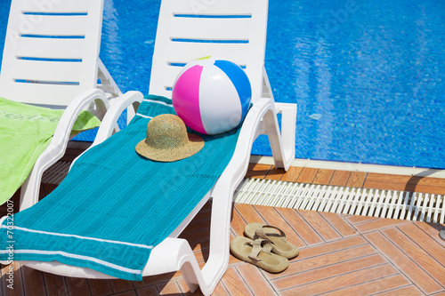 rest in paradise -  swimming pool and ball