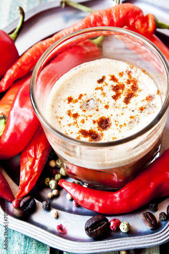 Spicy Coffee with Chili Peppers