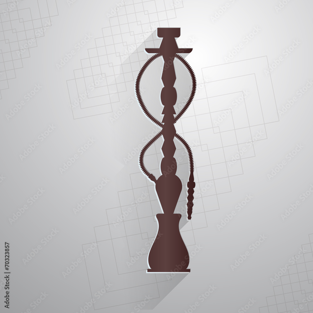 Flat vector brown icon for hookah Flat vector brown icon for hookah