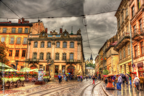 Market Square, the central square of Lviv photo