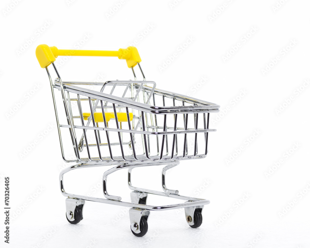 Isolated shopping cart on white Isolated shopping cart on white