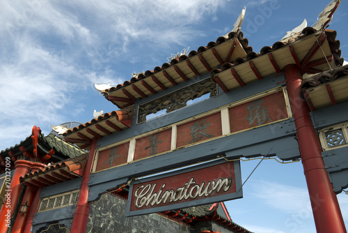 Photography Gate to Chinatown in Los Angeles, California, USA