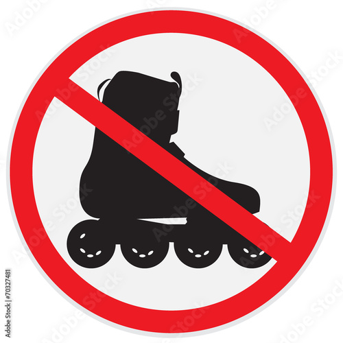No, roller, skating, sign