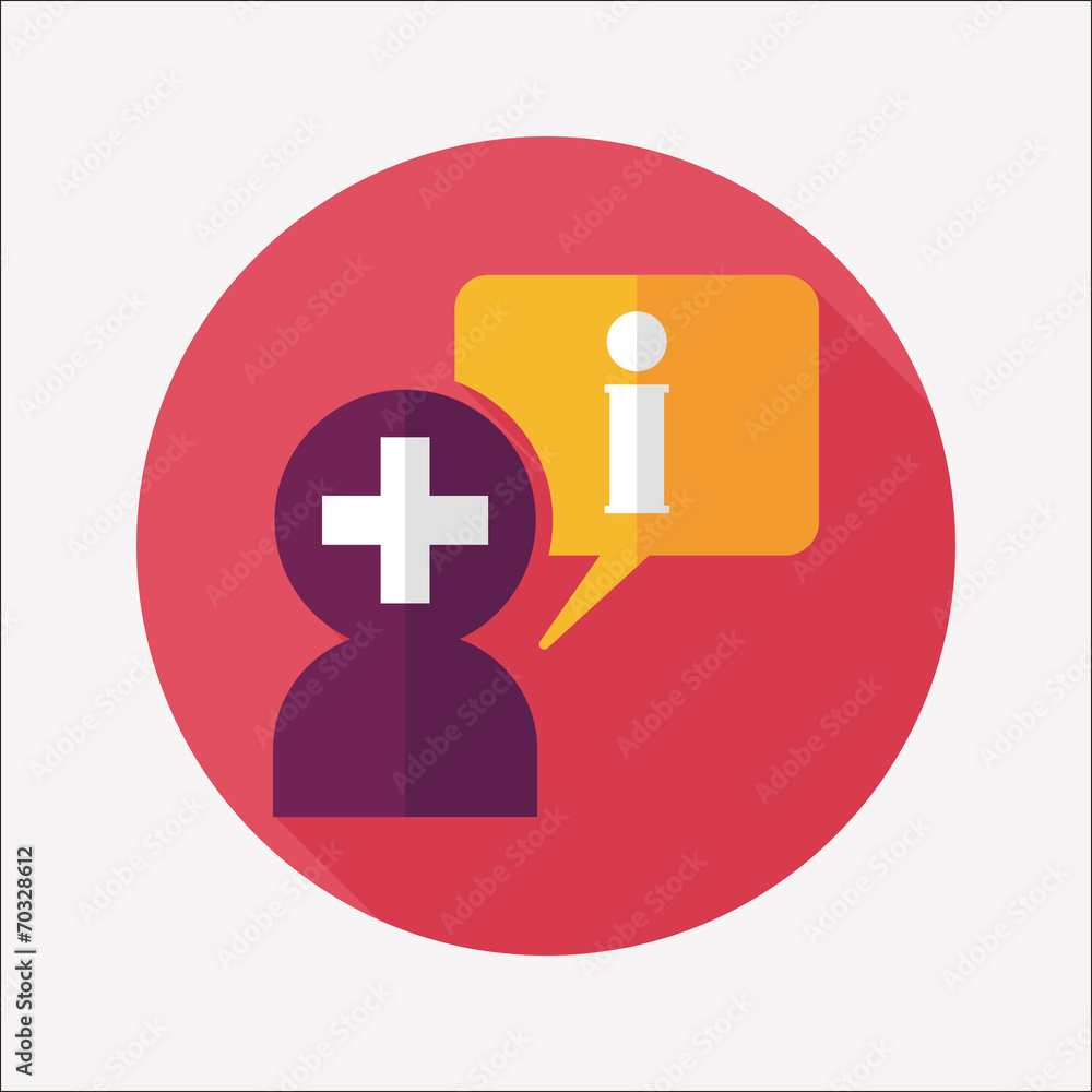 medical speech flat icon with long shadow medical speech flat icon with long shadow