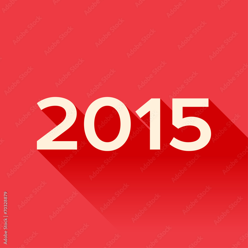 2015 year sign with long shadow 2015 year sign with long shadow