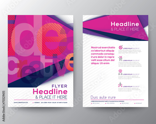 Abstract Triangle Brochure Flyer design template layout