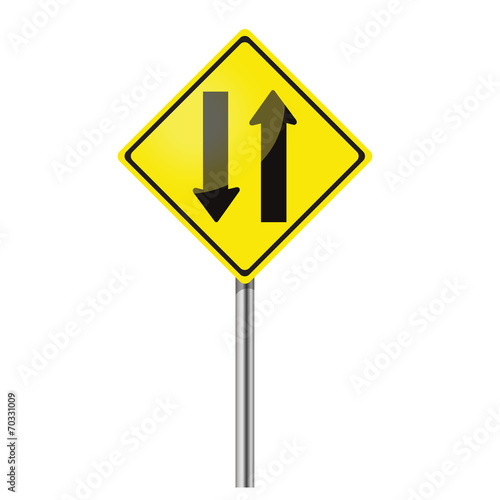 Free Download Two way traffic sign - GFXLoad