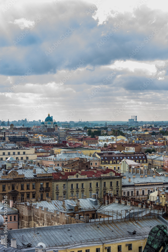 Aerial panorama view of Saint Petersburg, Russia